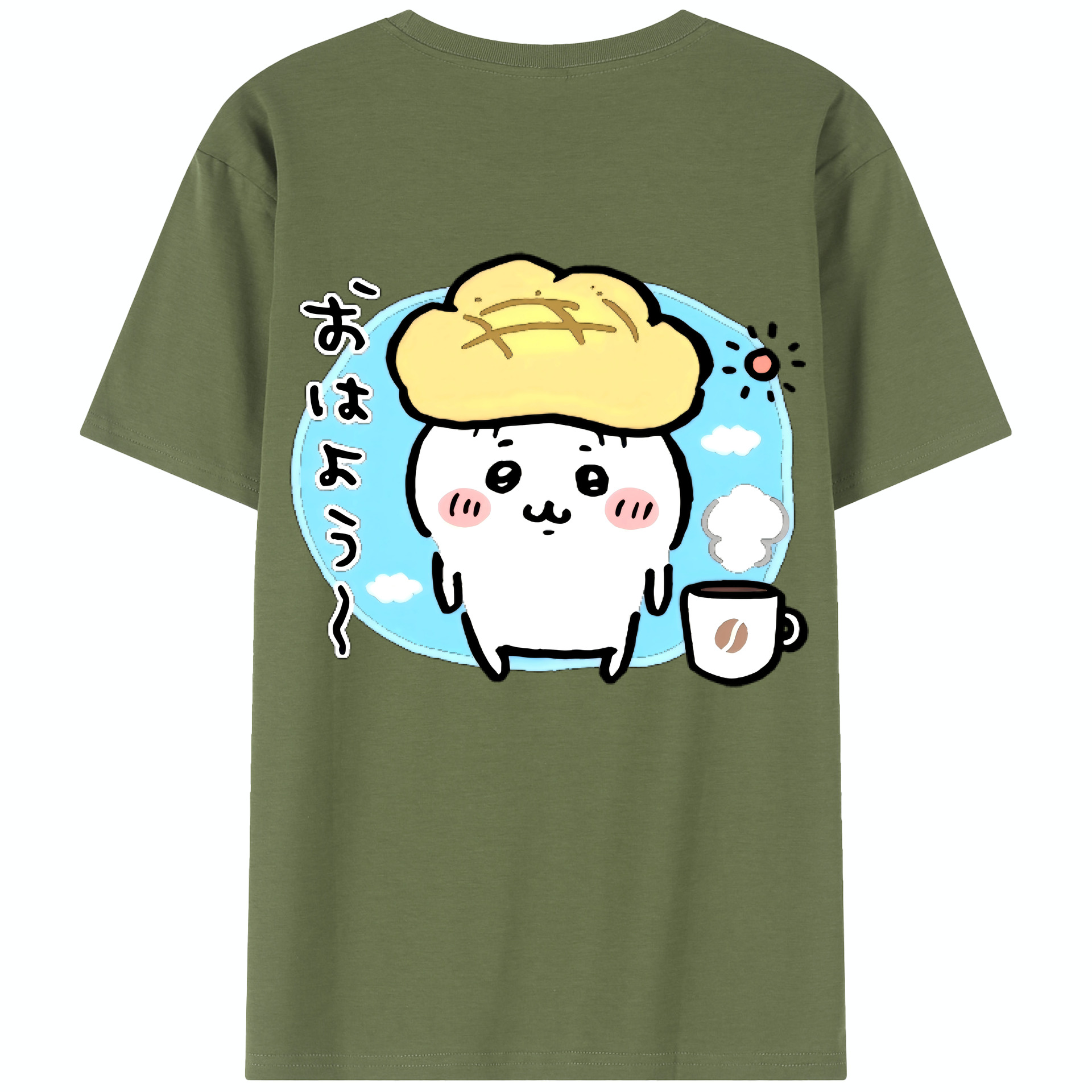 （画像用） ちいかわ ちいかわ Chii-kawa chiikawa 綿100％半袖Tシャツ（背面プリント）